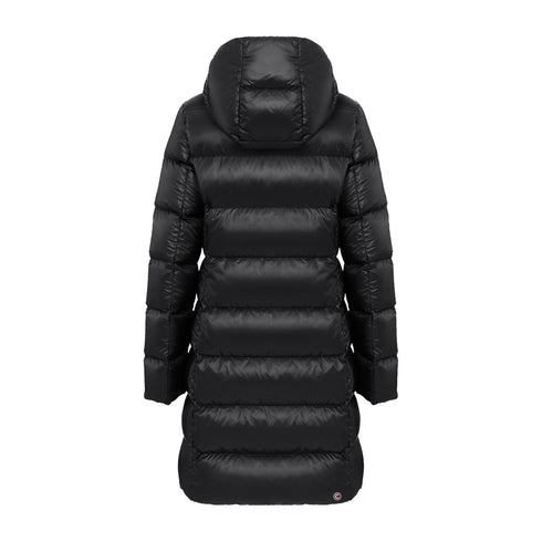 Colmar Piumino lungo Piumino Donna lungo con cappuccio fisso Nero - Francavilla Moda