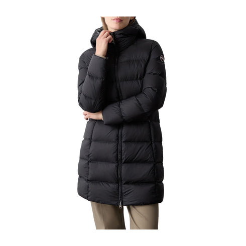 Colmar Piumino lungo Piumino Donna lungo con cappuccio fisso Nero - Francavilla Moda