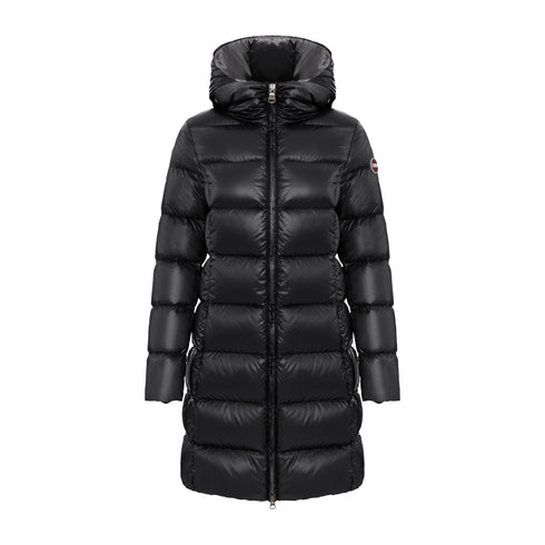 Colmar Piumino lungo Piumino Donna lungo con cappuccio fisso Nero - Francavilla Moda