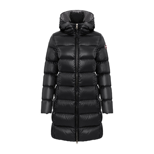 Colmar Piumino lungo Piumino Donna lungo con cappuccio fisso Nero - Francavilla Moda