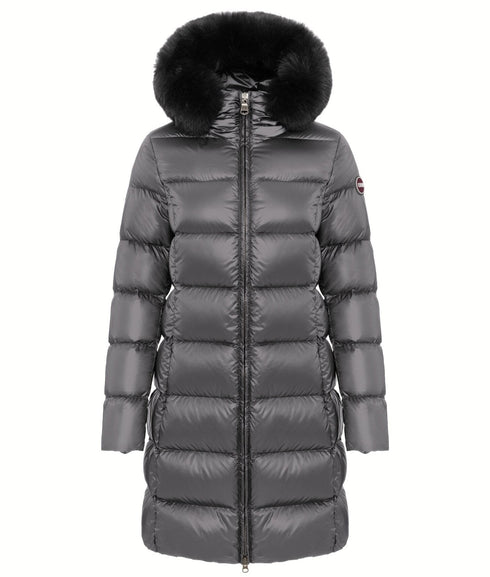 Colmar Piumino lungo Piumino Donna lungo con pelliccia Grigio - Francavilla Moda
