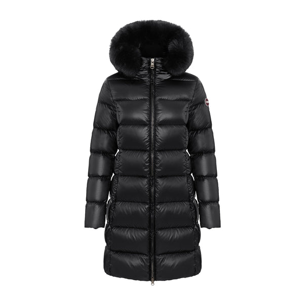 Colmar Piumino lungo Piumino Donna lungo con pelliccia Nero - Francavilla Moda