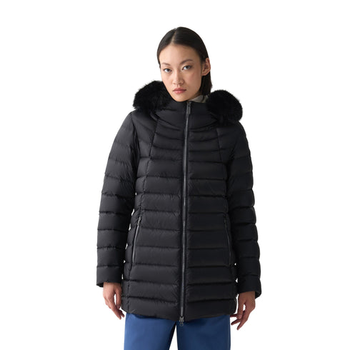 Colmar Piumino medio Piumino Donna Medio Cappuccio e Pelliccia 42 A25-COLMARMD2233E2Y0-99-42 - Francavilla Moda
