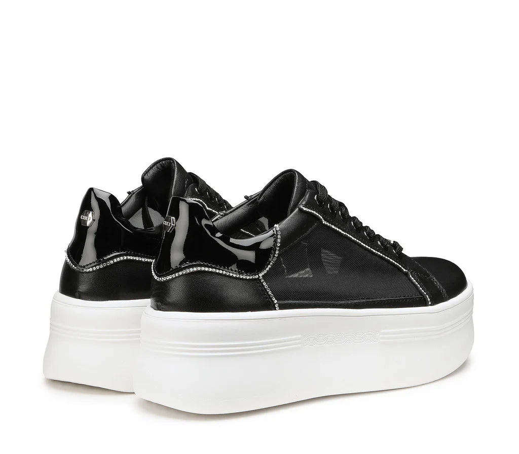 Sneaker Platform Donna UP Strass - Altezza 6 Cm, Stile Anni 90, Comode Ed Eleganti Per Ogni Occasione