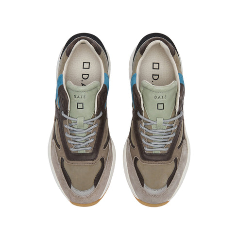 D.A.T.E. Sneakers Sneakers Uomo Fuga Army in pelle nabuk 41 - Francavilla Moda