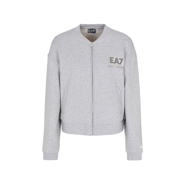 EA7 Emporio Armani Felpa con zip Felpa Donna Crystal Series con zip XS - Francavilla Moda