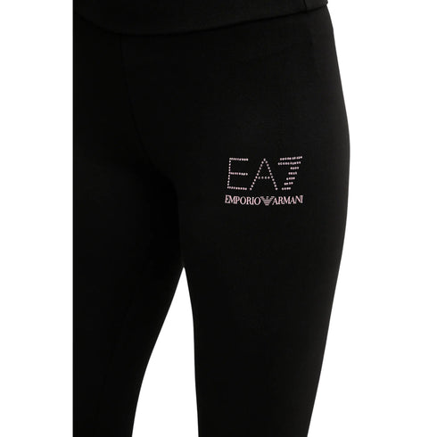 EA7 Emporio Armani Pantaloni sportivi Legggins Donna logo strass XS - Francavilla Moda