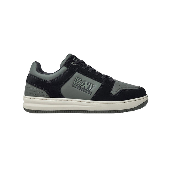 EA7 Emporio Armani Sneakers Sneakers Uomo in pelle e suede Nero verde - Francavilla Moda
