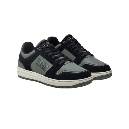 EA7 Emporio Armani Sneakers Sneakers Uomo in pelle e suede Nero verde - Francavilla Moda