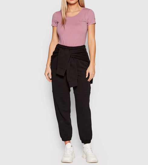 EA7 Emporio Armani T-shirt T-shirt Donna con borchiette Rosa P24-EA7 EMPORIO8NTT65TJDQZ-1422-S - Francavilla Moda