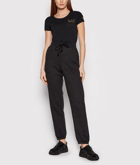 EA7 Emporio Armani T-shirt T-shirt Donna con borchiette Nero P24-EA7 EMPORIO8NTT65TJDQZ-1200-S - Francavilla Moda