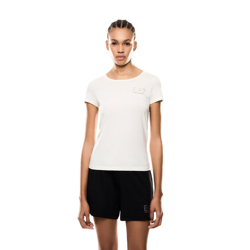 EA7 Emporio Armani T-shirt T-shirt Donna con logo borchie XS P25 - EA7 EMPORIO8NTT65TJDQZ - U0005 - XS - Francavilla Moda