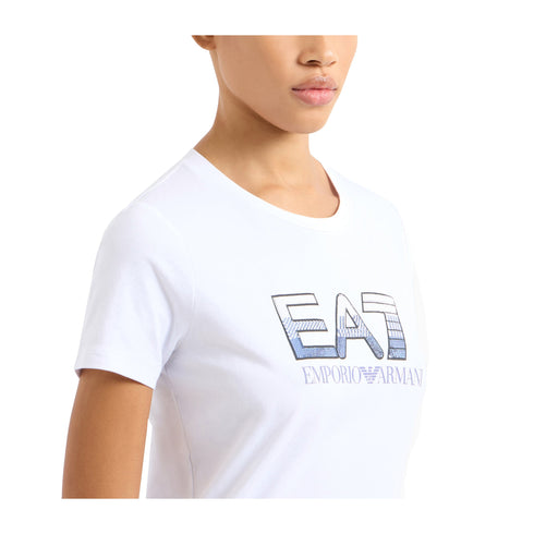 EA7 Emporio Armani T-shirt T-shirt Donna con logo paillettes XS - Francavilla Moda