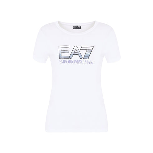 EA7 Emporio Armani T-shirt T-shirt Donna con logo paillettes XS - Francavilla Moda