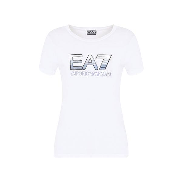 EA7 Emporio Armani T-shirt T-shirt Donna con logo paillettes XS - Francavilla Moda