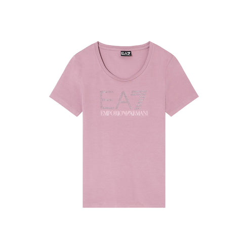 EA7 Emporio Armani T-shirt T-shirt Donna elasticizzata con strass XS A25 - EA7 EMPORIO7W000536AF10373 - UA272 - XS - Francavilla Moda