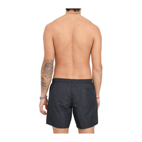 EA7 EMPORIO Costume Costume Uomo stampa logo Nero oro - Francavilla Moda