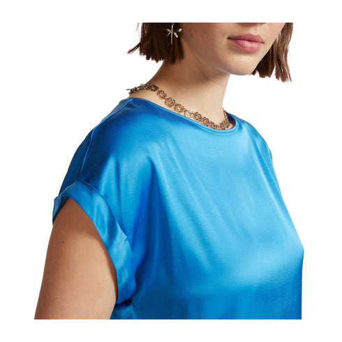 Elena Mirò Blusa Blusa Donn in raso maniche corte 44 P25 - ELENA MIRO2086P01281 - 014 - 44 - Francavilla Moda