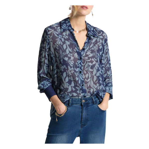 Elena Mirò Camicia casual Camicia Donna in georgette fantasia 46 - Francavilla Moda