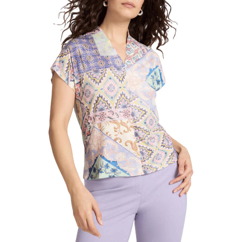 Elena Mirò T-Shirt ELENA MIRO T-shirt Viscosa Stampa Bandana Scollo V M - Francavilla Moda