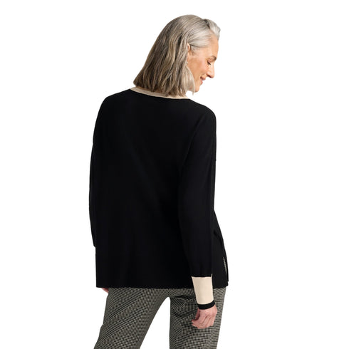 Elena Mirò Maglia Girocollo Donna boxy bicolore S - Francavilla Moda