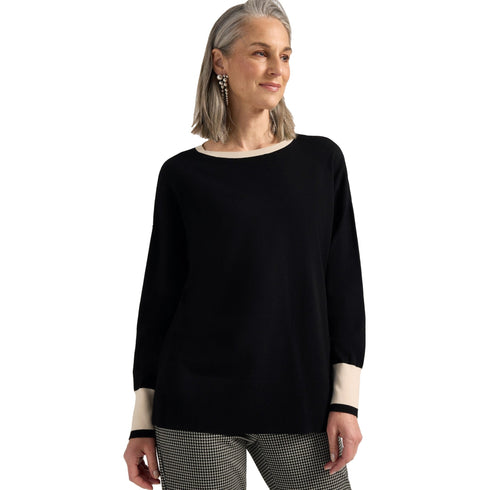 Elena Mirò Maglia Girocollo Donna boxy bicolore S - Francavilla Moda