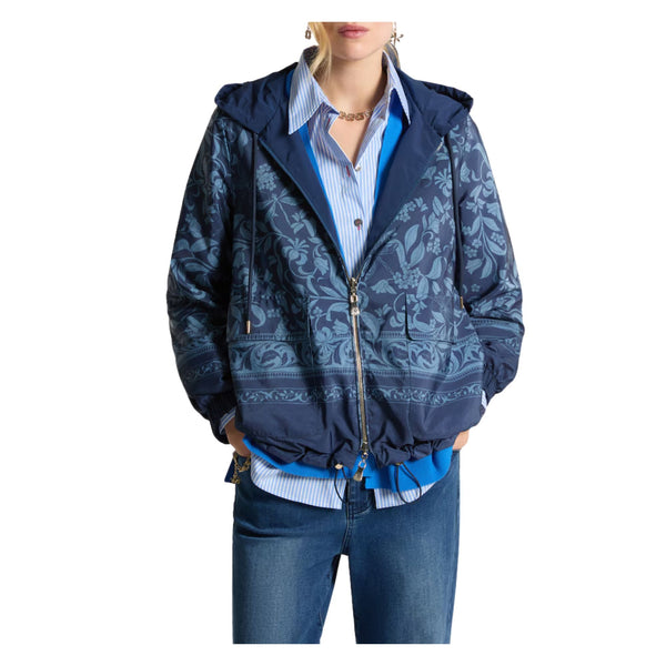Elena Mirò Giacca leggera Giubbino Donna reversibile fantasia 44 - Francavilla Moda
