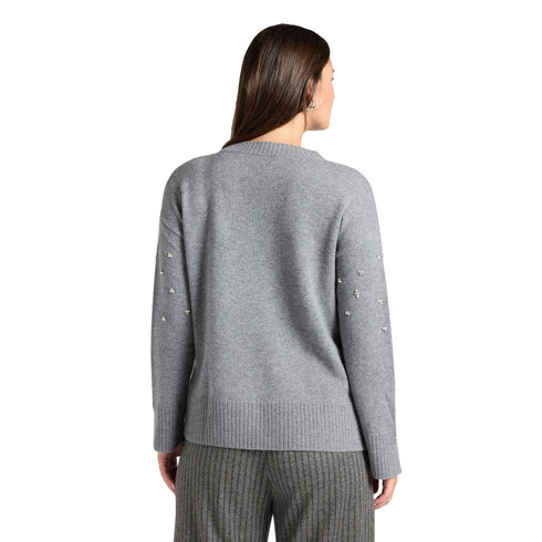 Elena Mirò Maglia Maglia Donna girocollo con strass S A26-ELENA MIROM010Z100803N-013-S - Francavilla Moda