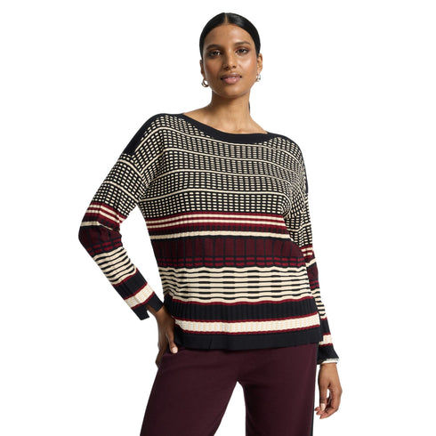 Elena Mirò Maglia Maglia Donna jacquard motivo geometrico S - Francavilla Moda