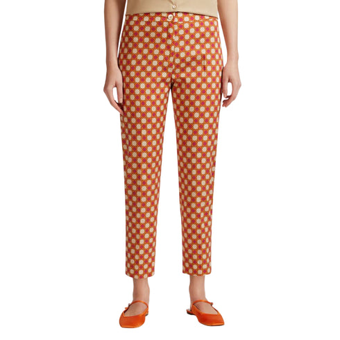 Elena Mirò Pantaloni Pantalone Donna fantasia retrò 46 - Francavilla Moda