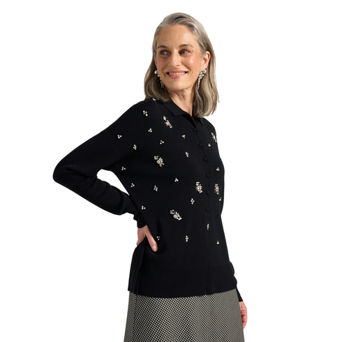 Elena Mirò Polo Polo Donna con strass decorativi M - Francavilla Moda