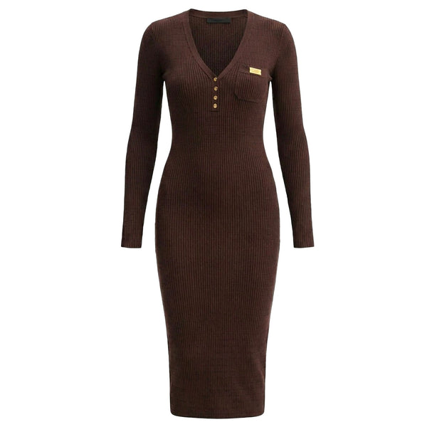 Elisabetta Franchi Abito ml Abito Donna a micro - trecce con scollo a V 42 - Francavilla Moda