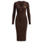 Elisabetta Franchi Abito ml Abito Donna a micro - trecce con scollo a V 42 - Francavilla Moda