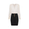 Elisabetta Franchi Abito corto Abito Donna bicolore con blusa Burro nero - Francavilla Moda
