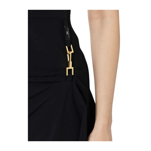 Elisabetta Franchi Abito corto Abito Donna mini drappeggiato Nero - Francavilla Moda