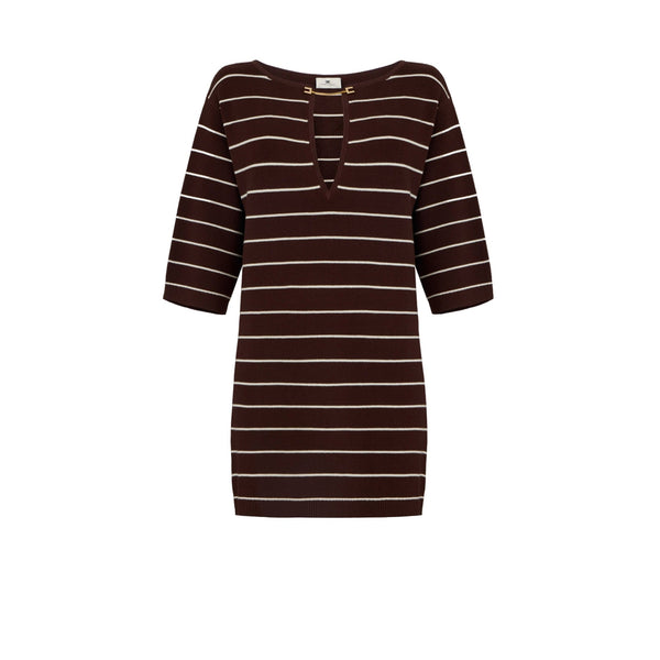 Elisabetta Franchi Abito 3/4 Abito Donna rigato con maniche a 3/4 40 P26-ELISABETTA FRANCHIAM42S62E2-E85-40 - Francavilla Moda