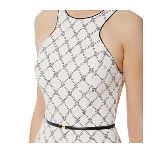 Elisabetta Franchi Abito corto Abito Donna slim con cinta Burro nero - Francavilla Moda