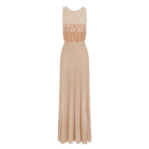 Elisabetta Franchi Abito Abito lungo Donna con petali 3D 42 P26-ELISABETTA FRANCHIABR4462E2-X81-42 - Francavilla Moda