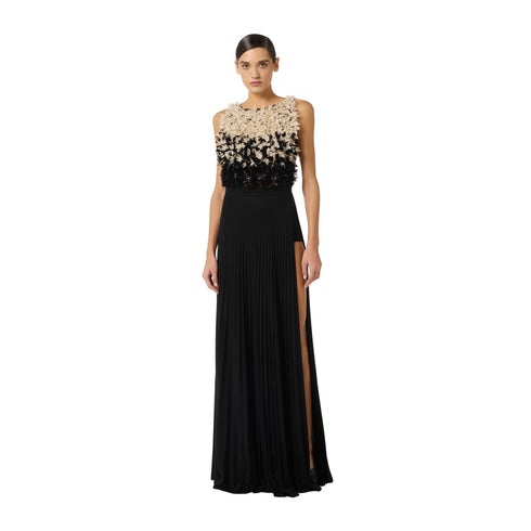 Elisabetta Franchi Abito Abito lungo Donna con petali 3D 42 - Francavilla Moda