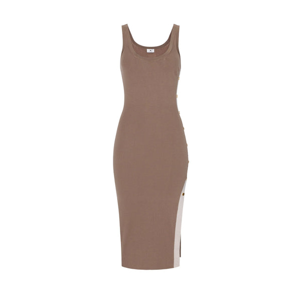 Elisabetta Franchi Abito sm Abito midi Donna aderente con bottoni laterali 40 - Francavilla Moda