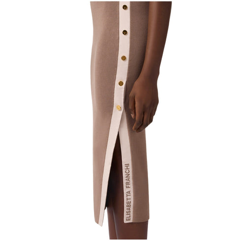 Elisabetta Franchi Abito sm Abito midi Donna aderente con bottoni laterali 40 - Francavilla Moda