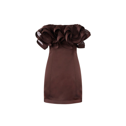 Elisabetta Franchi Abito Abito Mini Donna con maxi ruches 42 - Francavilla Moda