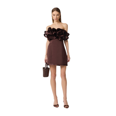 Elisabetta Franchi Abito Abito Mini Donna con maxi ruches 42 - Francavilla Moda