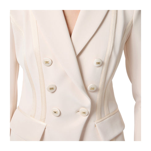 Elisabetta Franchi Giacca blazer Blazer Donna crêpe doppiopetto Burro - Francavilla Moda