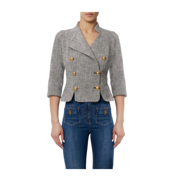 Elisabetta Franchi Giacca blazer Blazer Donna in tweed a 3/4 42 - Francavilla Moda