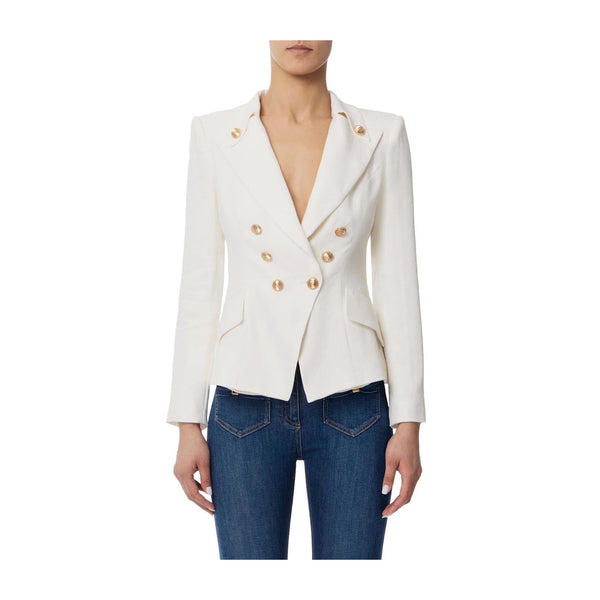 Elisabetta Franchi Giacca blazer Blazer Donna slim misto lino 42 - Francavilla Moda