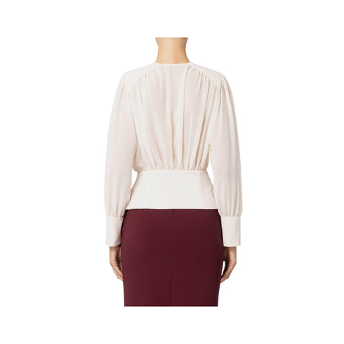 Elisabetta Franchi Blusa Blusa Donna con baschina Burro - Francavilla Moda