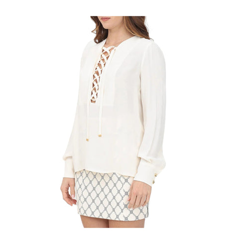 Elisabetta Franchi Blusa Blusa Donna con lacci frontali 40 - Francavilla Moda