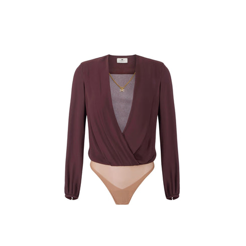 Elisabetta Franchi Body Body Donna con collana dorata 40 P26-ELISABETTA FRANCHICB00762E2-644-40 - Francavilla Moda