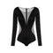Elisabetta Franchi Body Body Donna in lycra flock e tulle Nero - Francavilla Moda